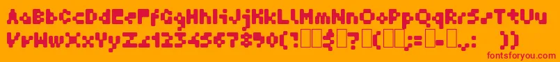 Krater Font – Red Fonts on Orange Background