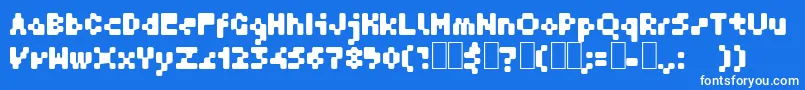 Krater Font – White Fonts on Blue Background