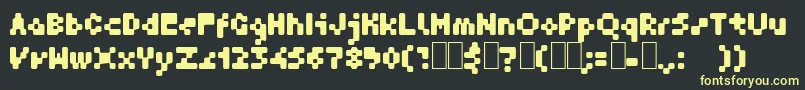 Krater Font – Yellow Fonts on Black Background