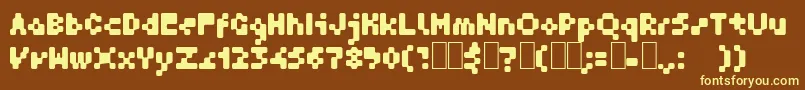 Krater Font – Yellow Fonts on Brown Background