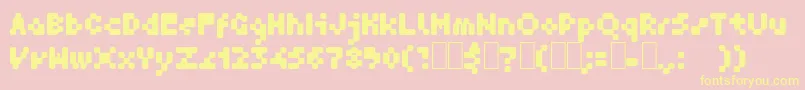 Krater Font – Yellow Fonts on Pink Background