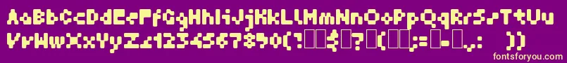 Krater Font – Yellow Fonts on Purple Background