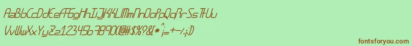 Шрифт Amplitudesitalic – коричневые шрифты на зелёном фоне