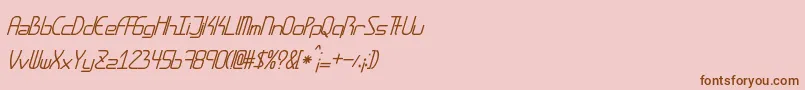 Czcionka Amplitudesitalic – brązowe czcionki na różowym tle