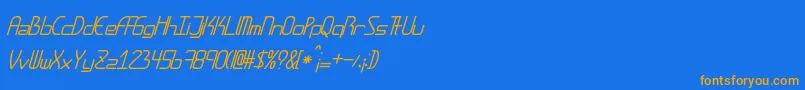 Amplitudesitalic-fontti – oranssit fontit sinisellä taustalla