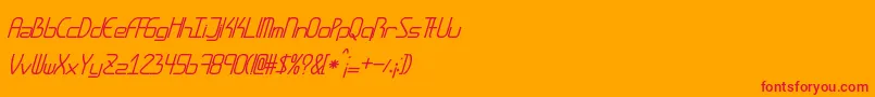 Amplitudesitalic Font – Red Fonts on Orange Background