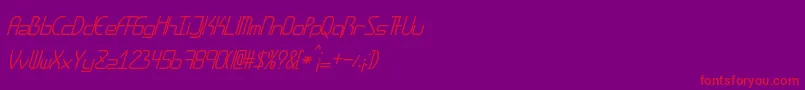 Amplitudesitalic Font – Red Fonts on Purple Background