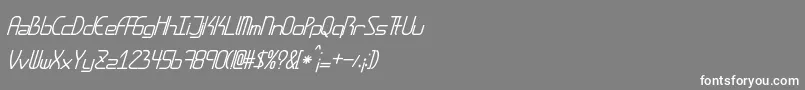 Fonte Amplitudesitalic – fontes brancas em um fundo cinza