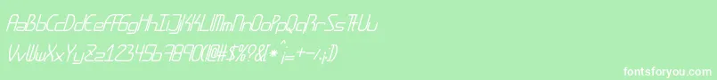 Amplitudesitalic Font – White Fonts on Green Background