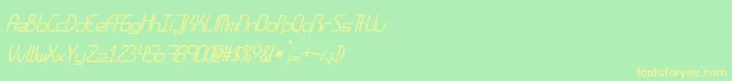 Amplitudesitalic Font – Yellow Fonts on Green Background