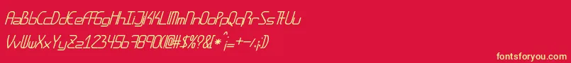 Amplitudesitalic Font – Yellow Fonts on Red Background