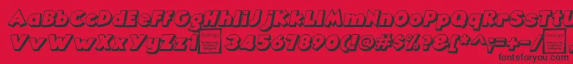 AngellaOutlineItalicDemo Font – Black Fonts on Red Background