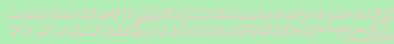 AngellaOutlineItalicDemo Font – Pink Fonts on Green Background