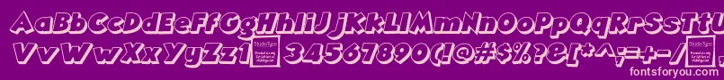 fuente AngellaOutlineItalicDemo – Fuentes Rosadas Sobre Fondo Morado