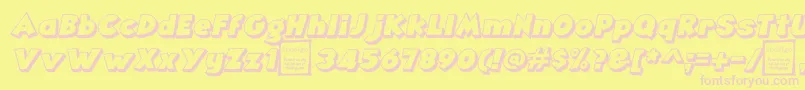 AngellaOutlineItalicDemo Font – Pink Fonts on Yellow Background