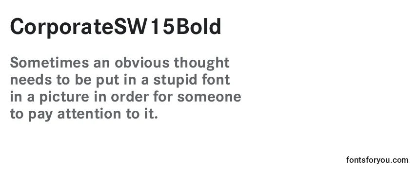 CorporateSW15Bold Font