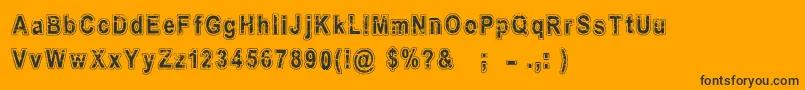 Ancien Font – Black Fonts on Orange Background
