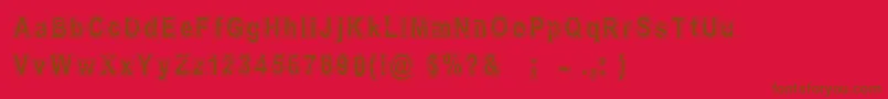 Ancien-Schriftart – Braune Schriften auf rotem Hintergrund