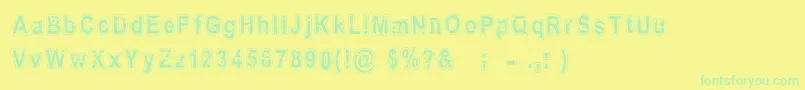 Police Ancien – polices vertes sur fond jaune