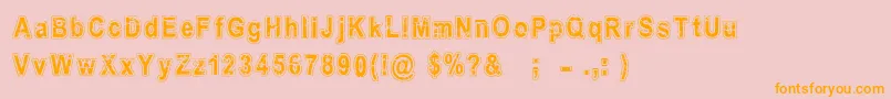 Ancien Font – Orange Fonts on Pink Background