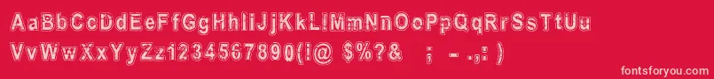 Ancien Font – Pink Fonts on Red Background