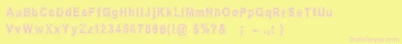 Ancien Font – Pink Fonts on Yellow Background