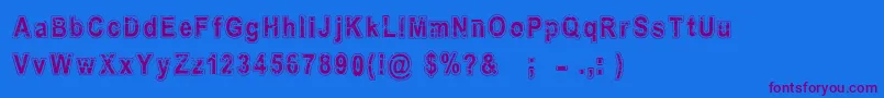 Ancien Font – Purple Fonts on Blue Background