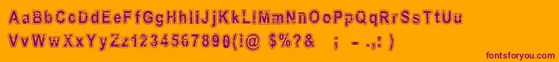 Ancien Font – Purple Fonts on Orange Background