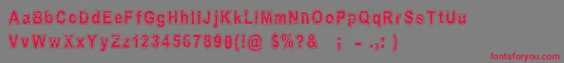 Ancien Font – Red Fonts on Gray Background
