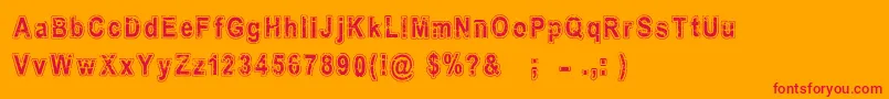 Ancien-fontti – punaiset fontit oranssilla taustalla