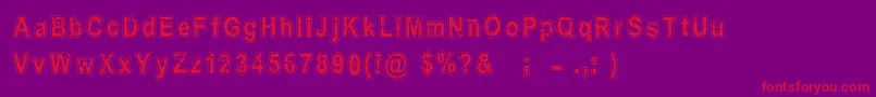 Czcionka Ancien – czerwone czcionki na fioletowym tle