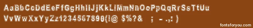 Ancien Font – White Fonts on Brown Background