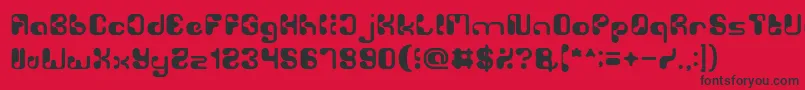 Biological Font – Black Fonts on Red Background