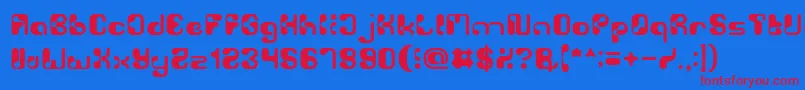 Biological Font – Red Fonts on Blue Background