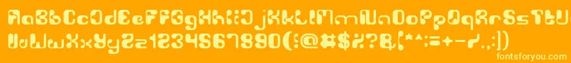 Biological Font – Yellow Fonts on Orange Background