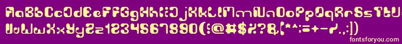 Biological Font – Yellow Fonts on Purple Background