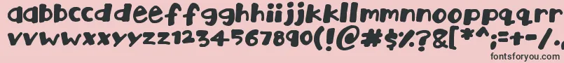 Playtime-Schriftart – Schwarze Schriften auf rosa Hintergrund