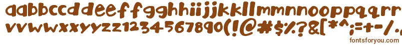 Шрифт Playtime – коричневые шрифты на белом фоне