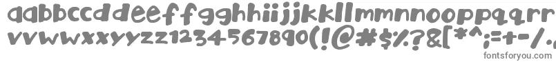 フォントPlaytime – 白い背景に灰色の文字
