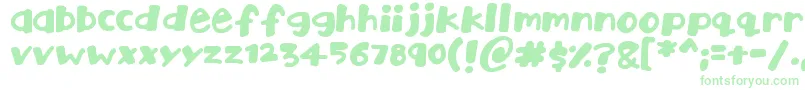 Playtime-fontti – vihreät fontit valkoisella taustalla