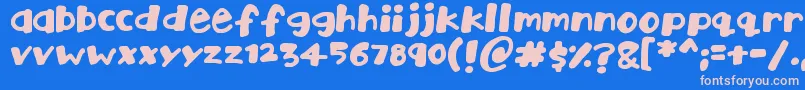 Шрифт Playtime – розовые шрифты на синем фоне