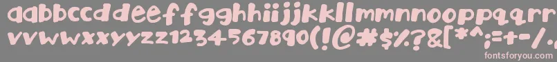 Playtime Font – Pink Fonts on Gray Background