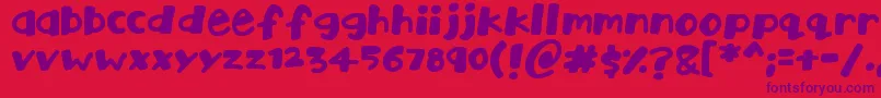 Playtime Font – Purple Fonts on Red Background