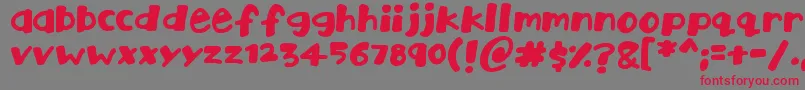 Playtime Font – Red Fonts on Gray Background
