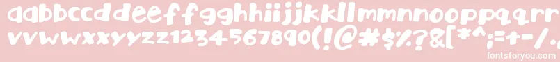 Playtime-fontti – valkoiset fontit vaaleanpunaisella taustalla