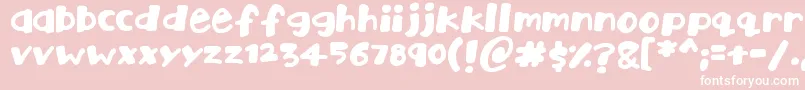 Playtime Font – White Fonts on Pink Background