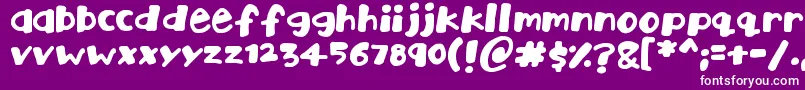 Playtime Font – White Fonts on Purple Background