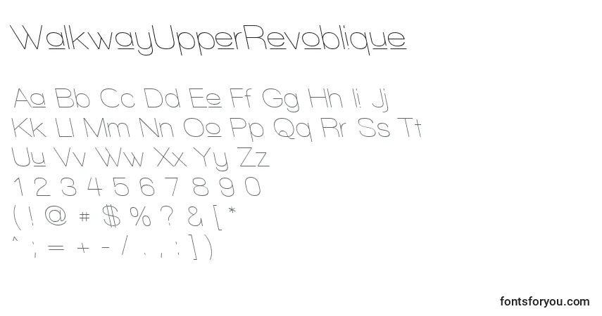 Schriftart WalkwayUpperRevoblique – Alphabet, Zahlen, spezielle Symbole