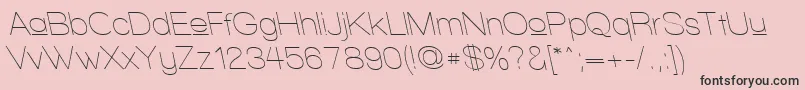 WalkwayUpperRevoblique Font – Black Fonts on Pink Background