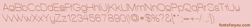 WalkwayUpperRevoblique Font – Brown Fonts on Pink Background